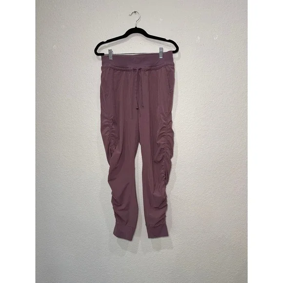 Athleta Attitude Pant Ruched Leggings Joggers Dusty Rose Size 2 - Picture 3 of 7